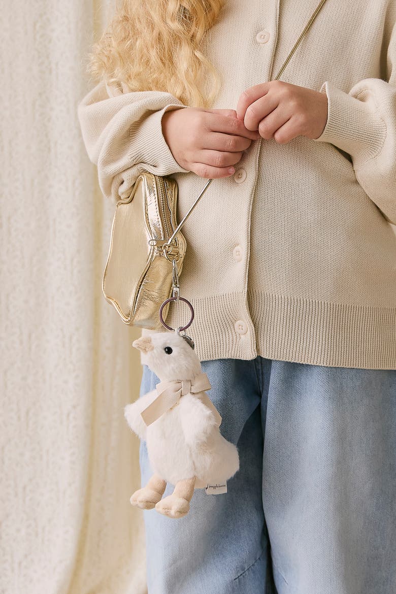Rosie the Duck 6" Keychain with Bow, Alternate, color, Off white