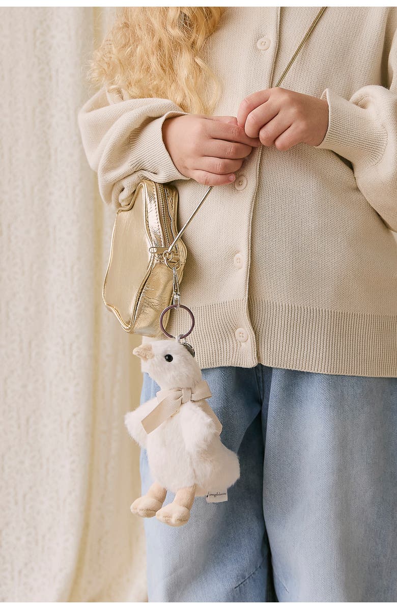 Snuggle Bunnies Rosie the Duck 6" Keychain with Bow, Alternate, color, Off White
