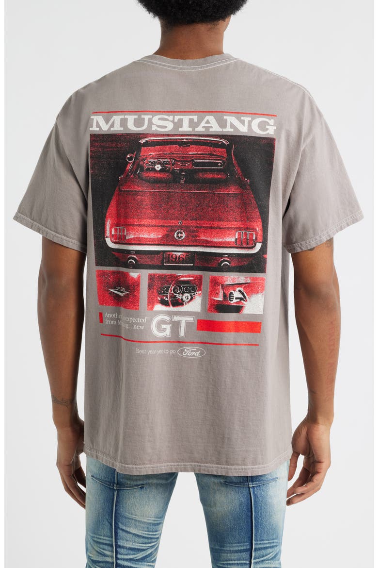 Ford Horse Logo Red 1969 Mustang Graphic T-Shirt, Alternate, color, CHARCOAL