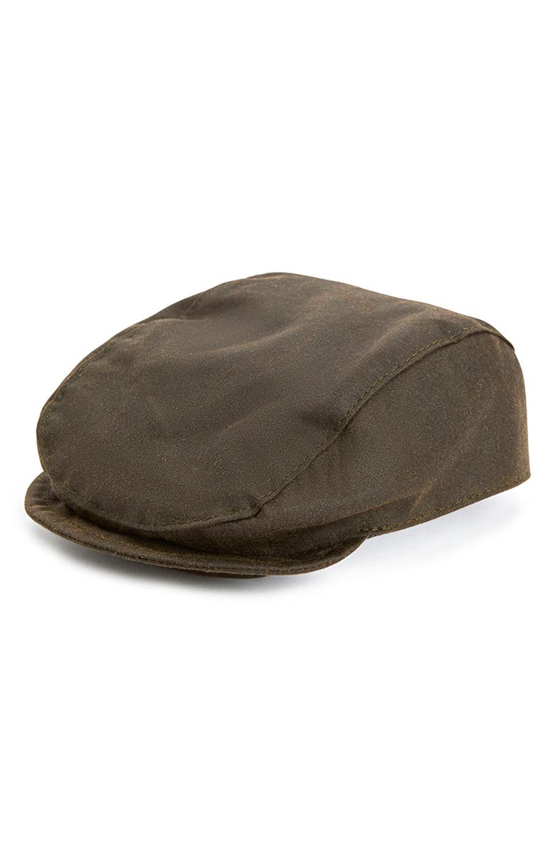 Barbour Wax Cotton Dog Flat Cap, Alternate, color, 