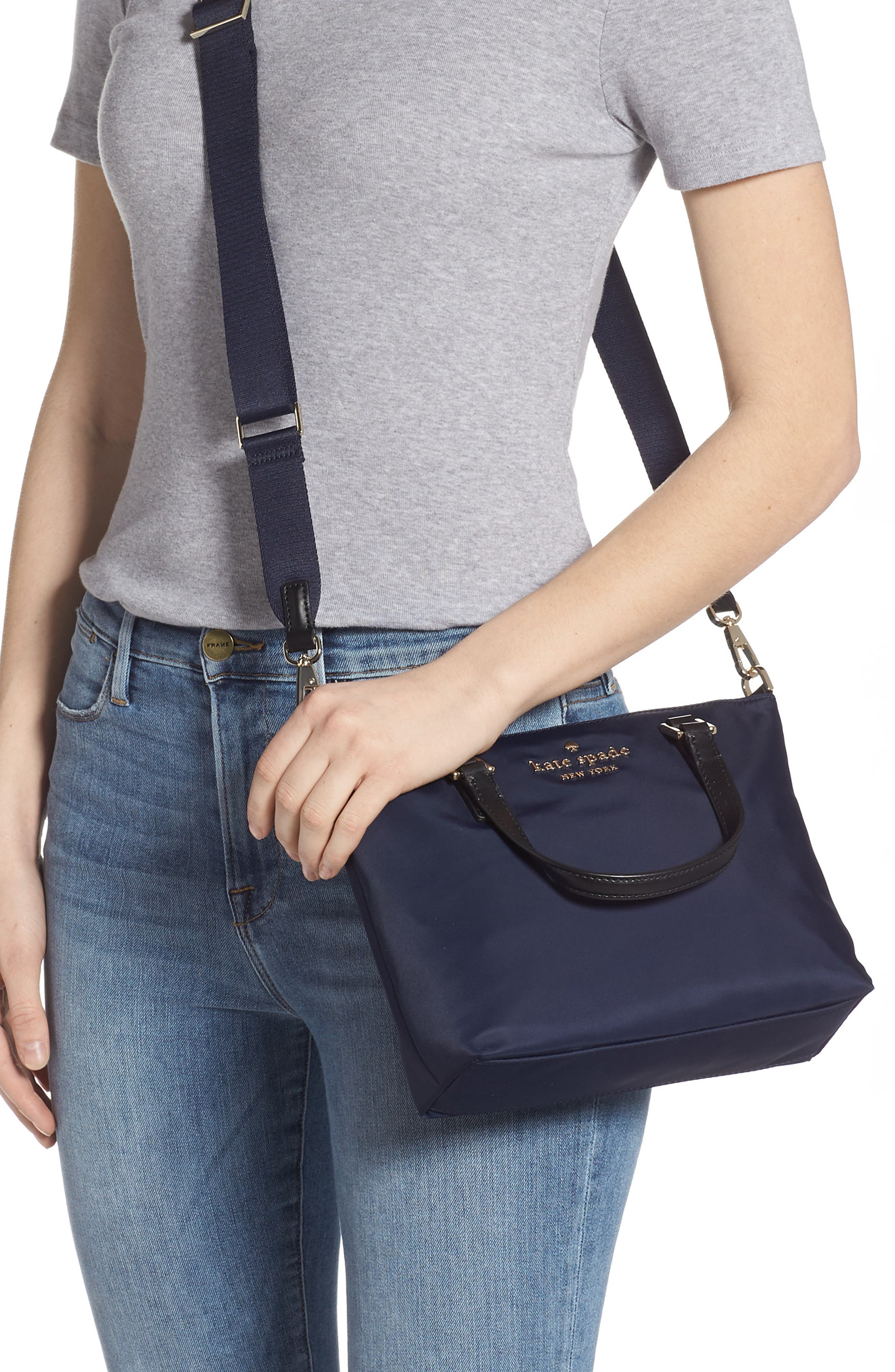 watson lane - lucie nylon crossbody bag, Alternate, color, RICH NAVY