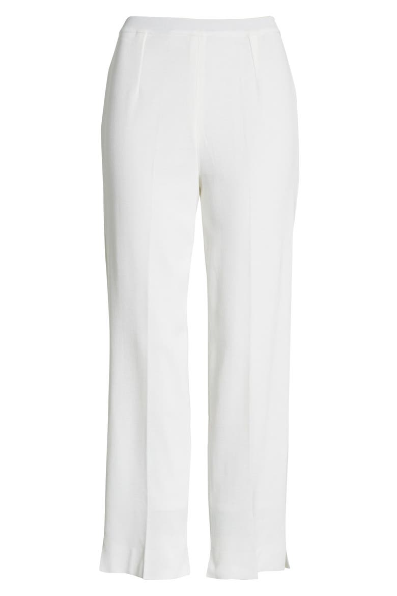 Knit Ankle Pants, Alternate, color, WHITE