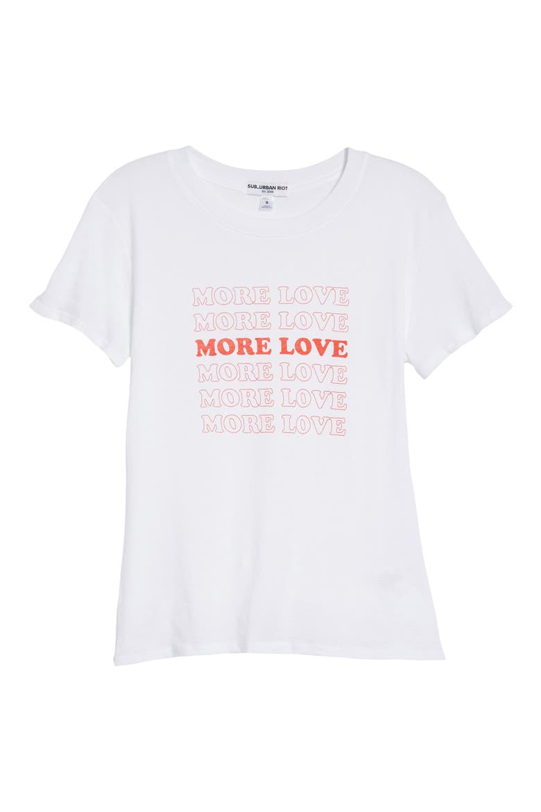 More Love Slouched Tee, Alternate, color, WHITE