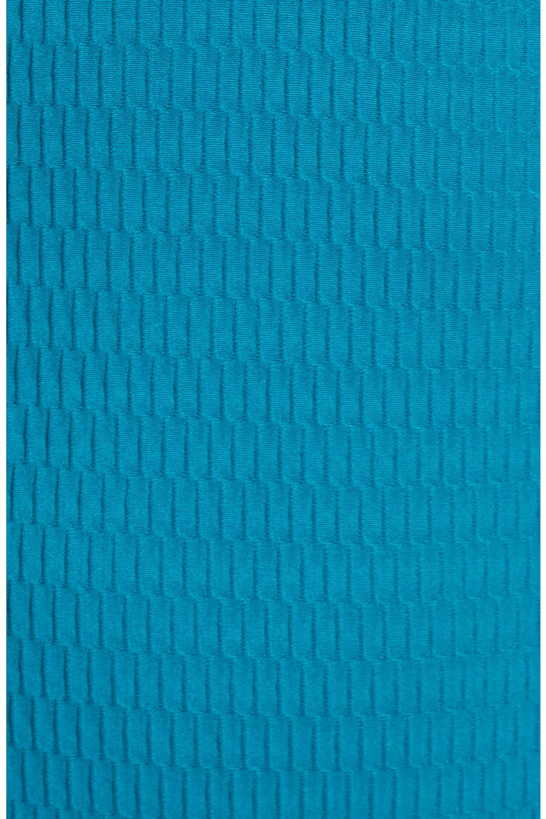Ruffle Trim One-Piece Swimsuit, Alternate, color, TEAL GLOSS