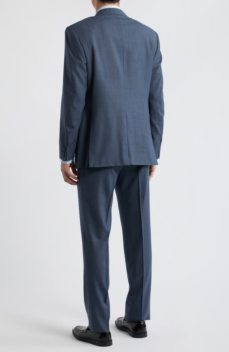 Canali Siena Regular Fit Blue Mélange Wool Suit, Alternate, color, Blue
