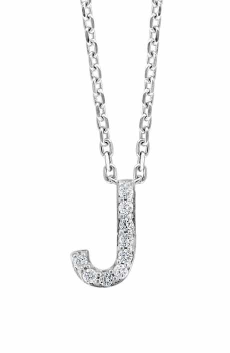 EFFY Sterling Silver Pavé Diamond Initial Pendant Necklace - 0.14 ctw.