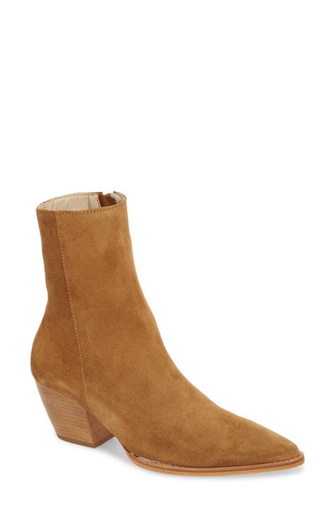 Caty Western Pointed Toe Bootie (Women)