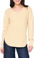 GIBSONLOOK V-Neck Long Sleeve Rib Sweater