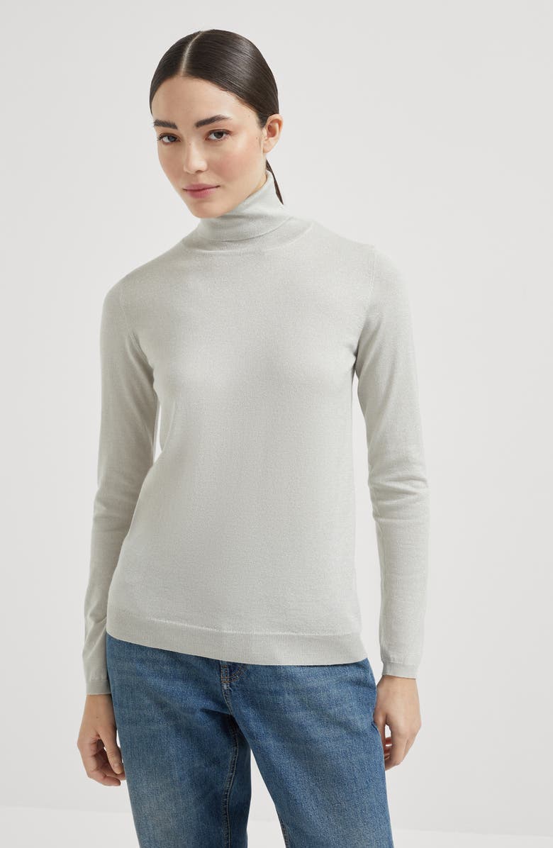 Brunello Cucinelli Lightweight sweater, Alternate, color, Pearl Grey