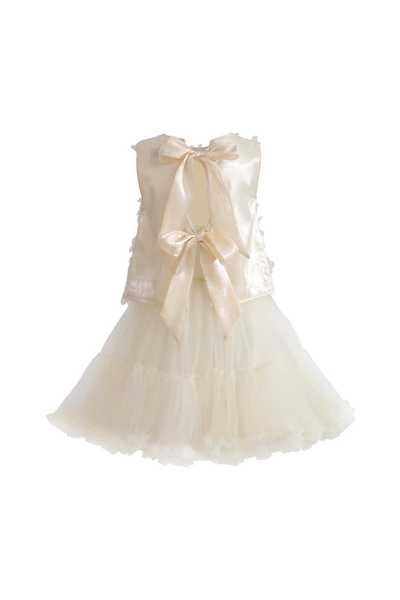 Amorette Floral Applique Top and Dress Set, Alternate, color, Ivory