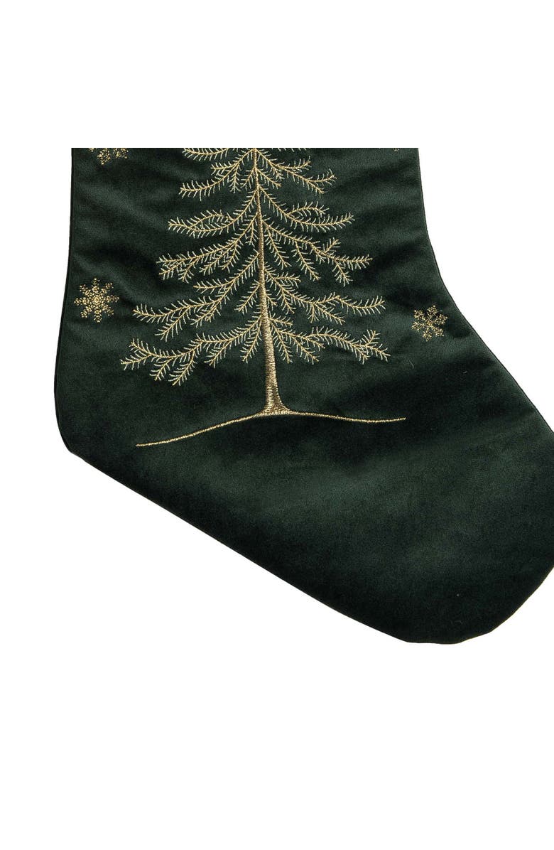 C&F Home Christmas Tree w/ Bow Forest Hanging Large Emerald Christmas Stocking 20", Alternate, color, Green
