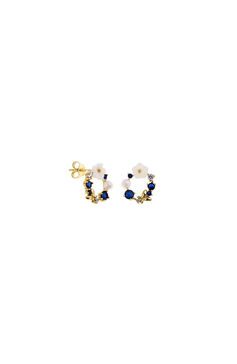 Arte Nova Jewellery Summer Earrings, Main, color, Silver Gold Plated