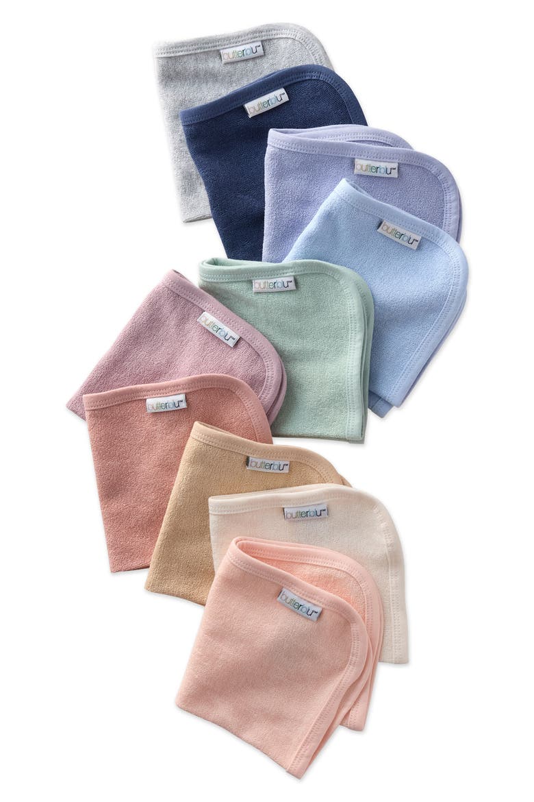 River 10-Pack Washcloths, Main, color, SORBET FROST RAINBOW