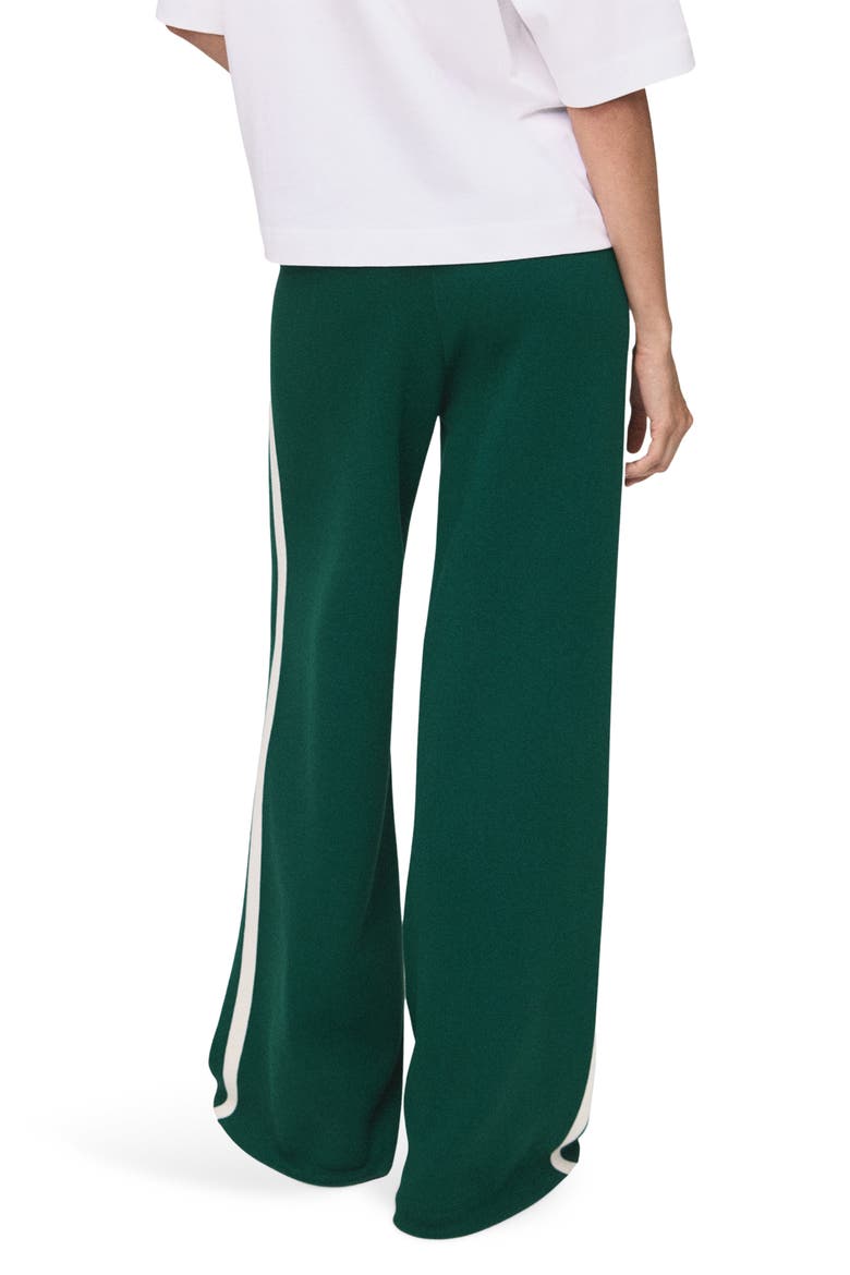 Side Stripe Pull-On Straight Leg Knit Pants, Alternate, color, DARK GREEN