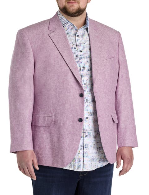 Big & Tall Jacket-Relaxer Linen-Blend Sport Coat