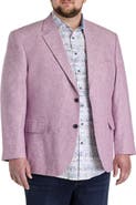 Oak Hill by DXL Big & Tall Jacket-Relaxer Linen-Blend Sport Coat