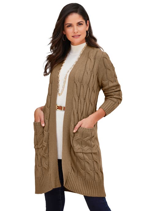 Cable Duster Sweater (Plus)