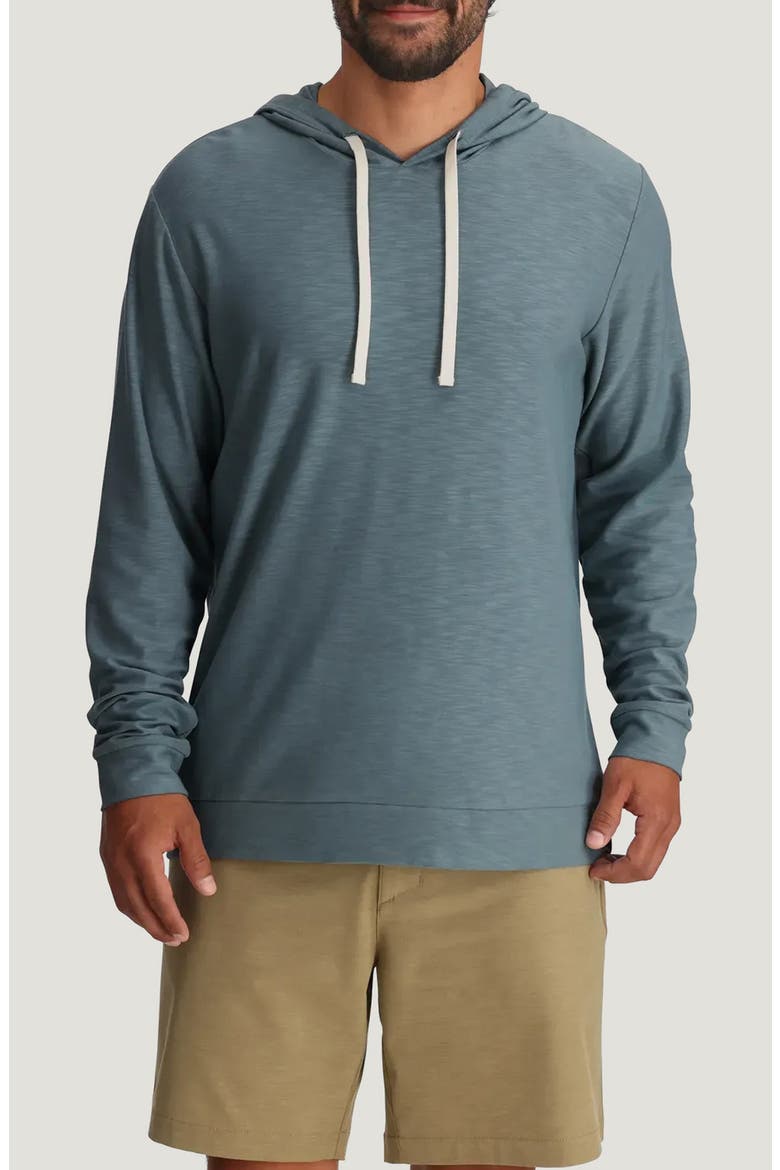 Slub Performance Hoodie, Main, color, STORMY SEA