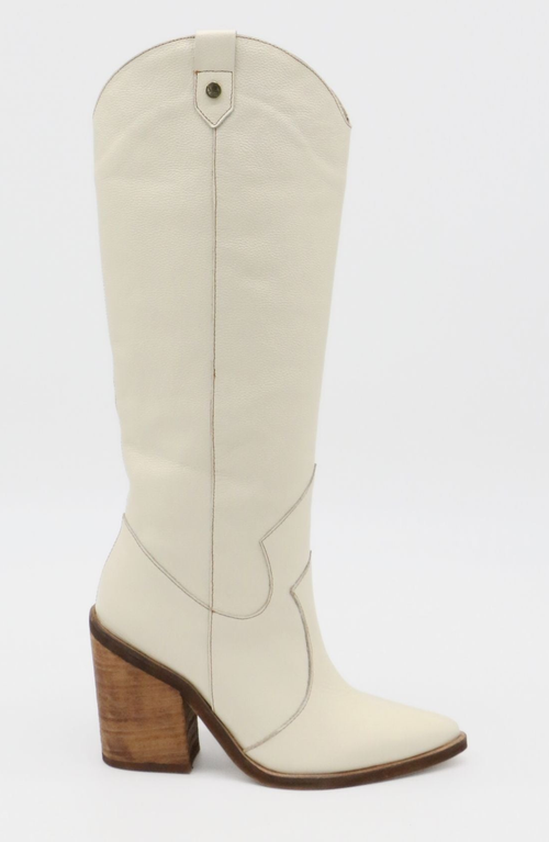 Stivali New York Macao Western Knee-high Boots In White