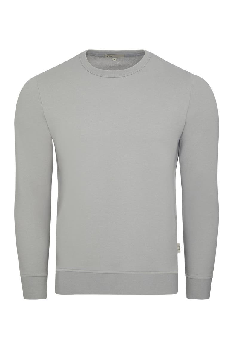 Terry Crewneck Sweater, Alternate, color, LUNAR GREY