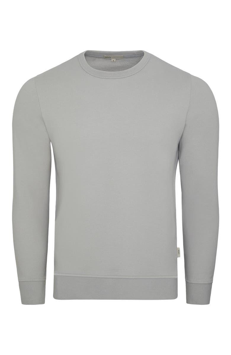 Onia Terry Crewneck Sweater, Alternate, color, Lunar Grey
