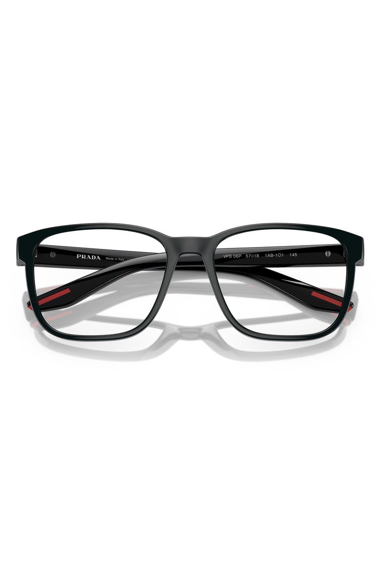 Prada Linea Rossa 57mm Pillow Optical Glasses, Alternate, color,