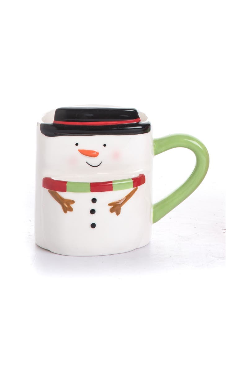 Transpac Dolomite White Christmas Cookie Character Mug, Main, color, White