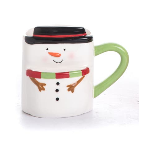 Dolomite White Christmas Cookie Character Mug