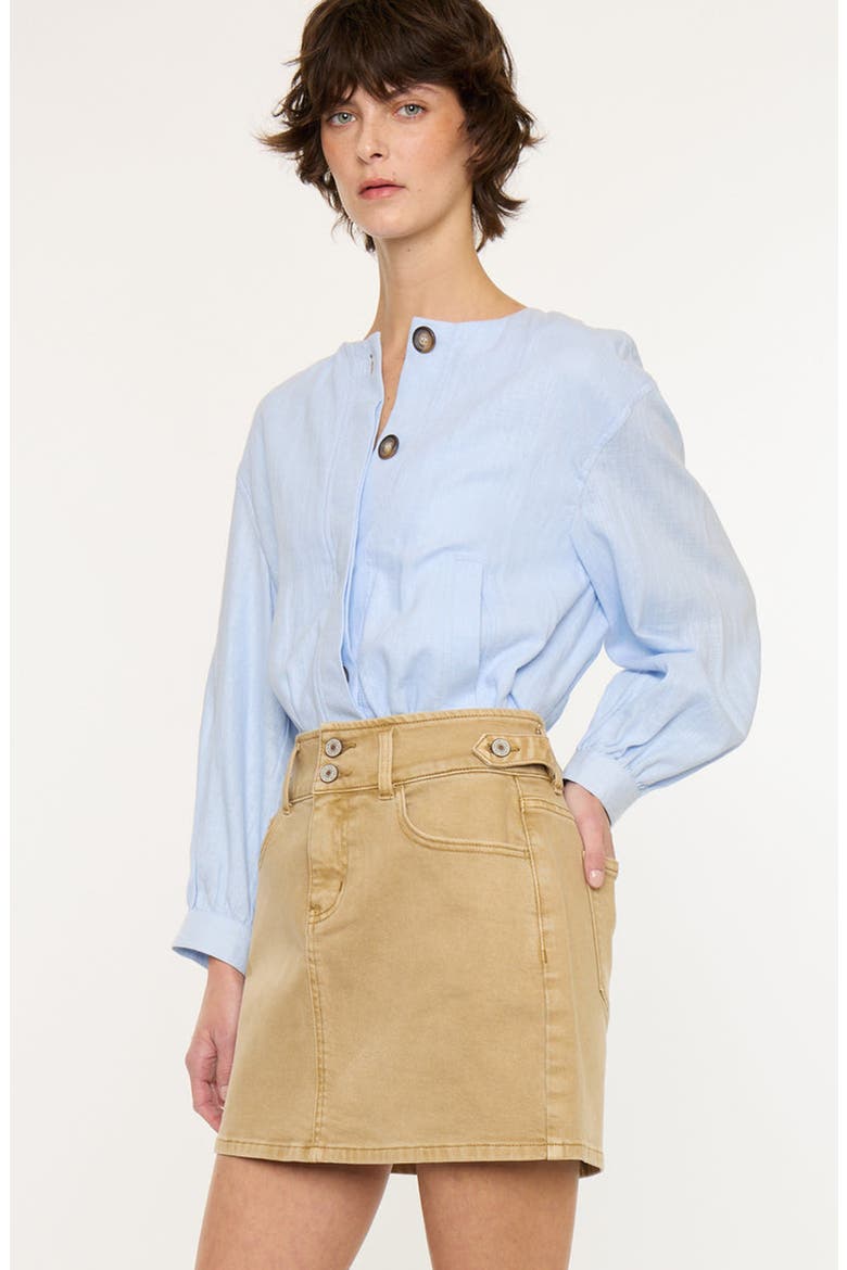 Tallie Mid Rise Skirt, Alternate, color, Tan