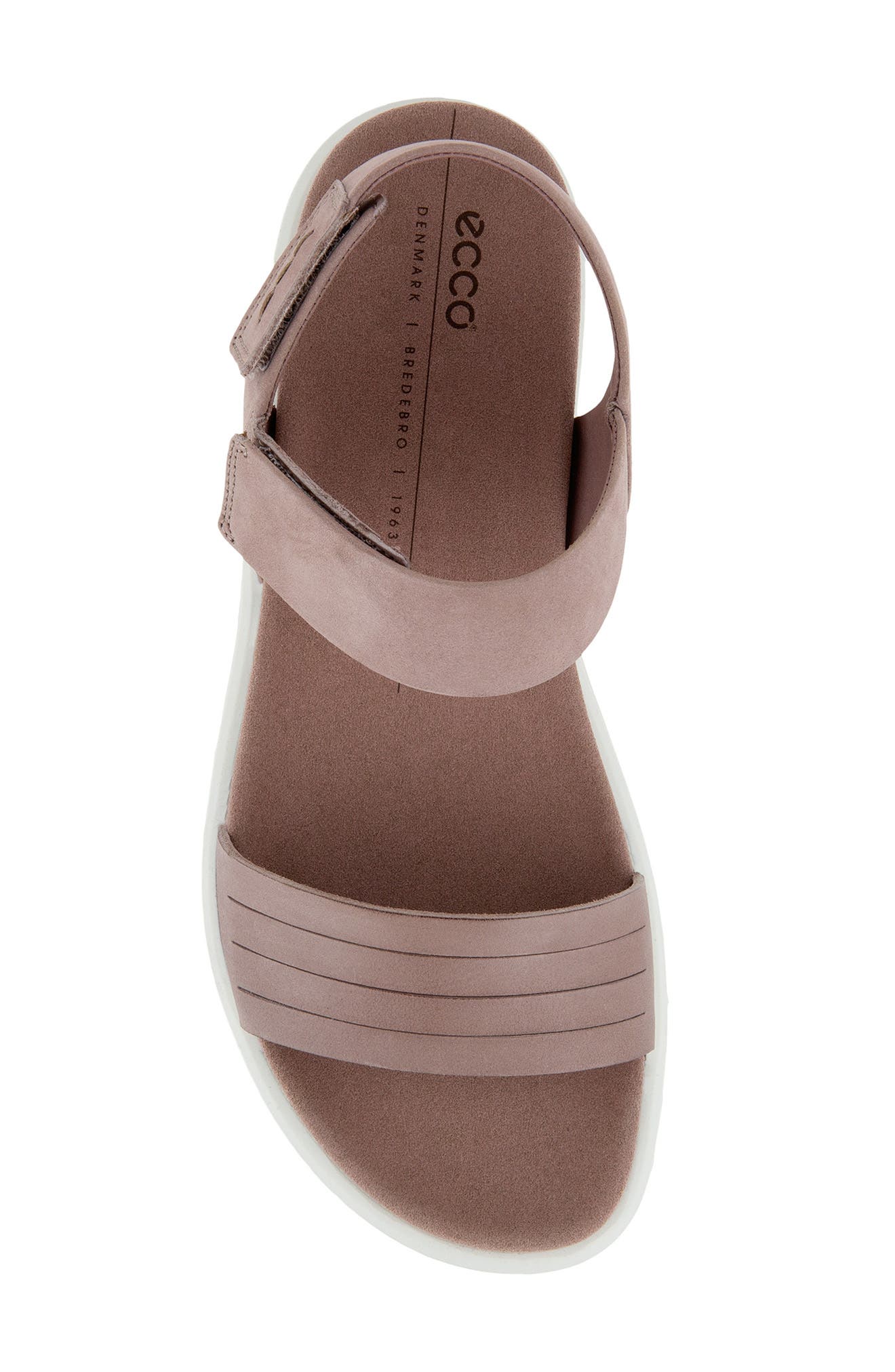Flowt Strap Sandal, Alternate, color, WOODROSE LEATHER