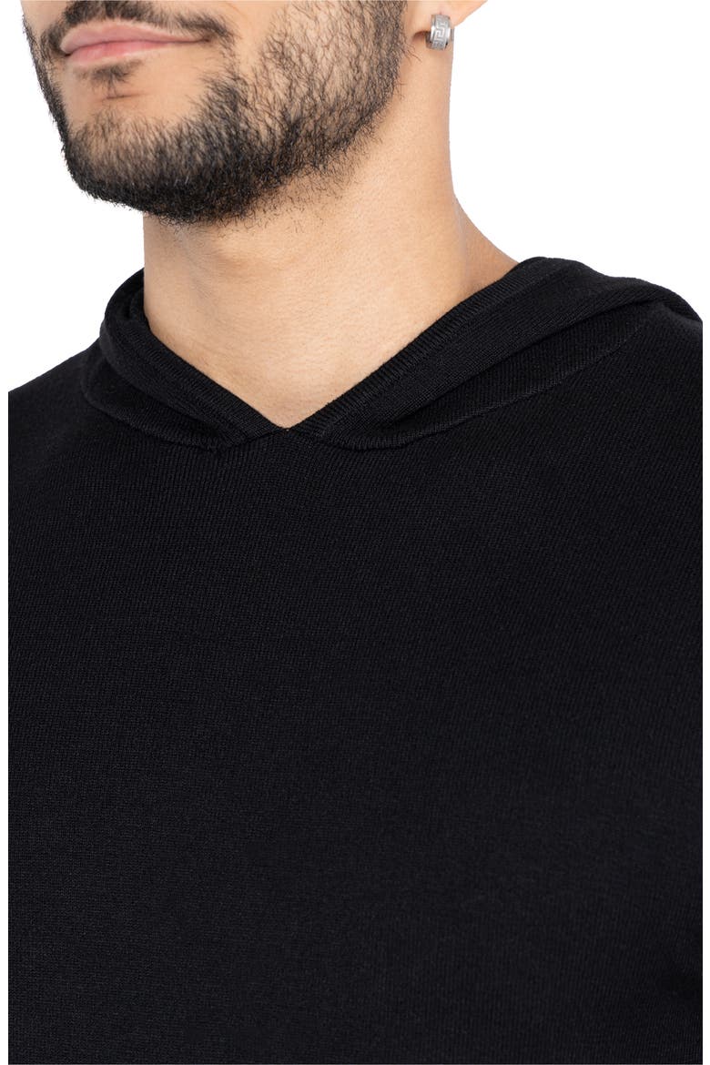 Core Knit Pullover Hoodie, Alternate, color, BLACK