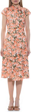 Alexia Admor Kidman Neck Tie Fit & Flare Dress