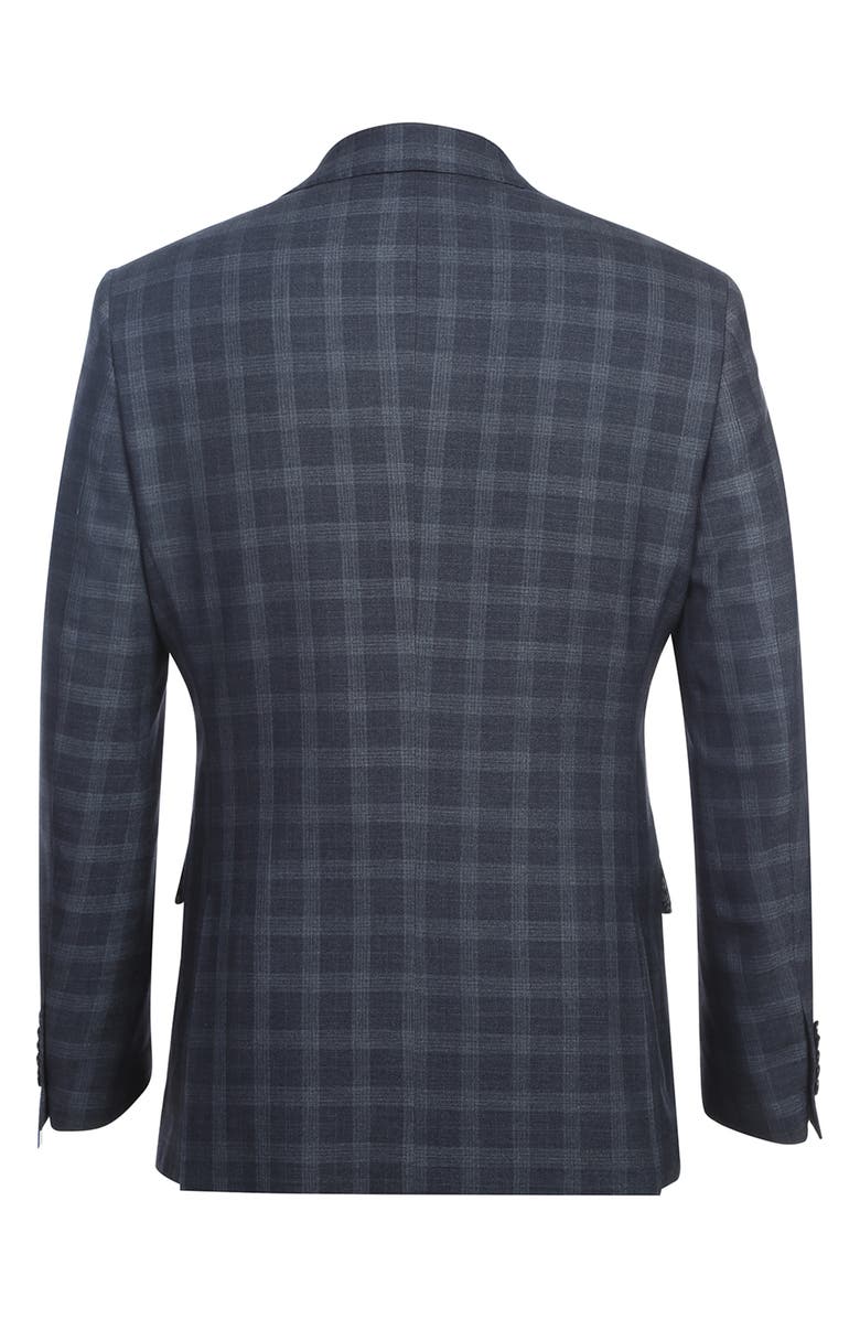 English Laundry Plaid Two Button Notch Lapel Suit, Alternate, color, Blue