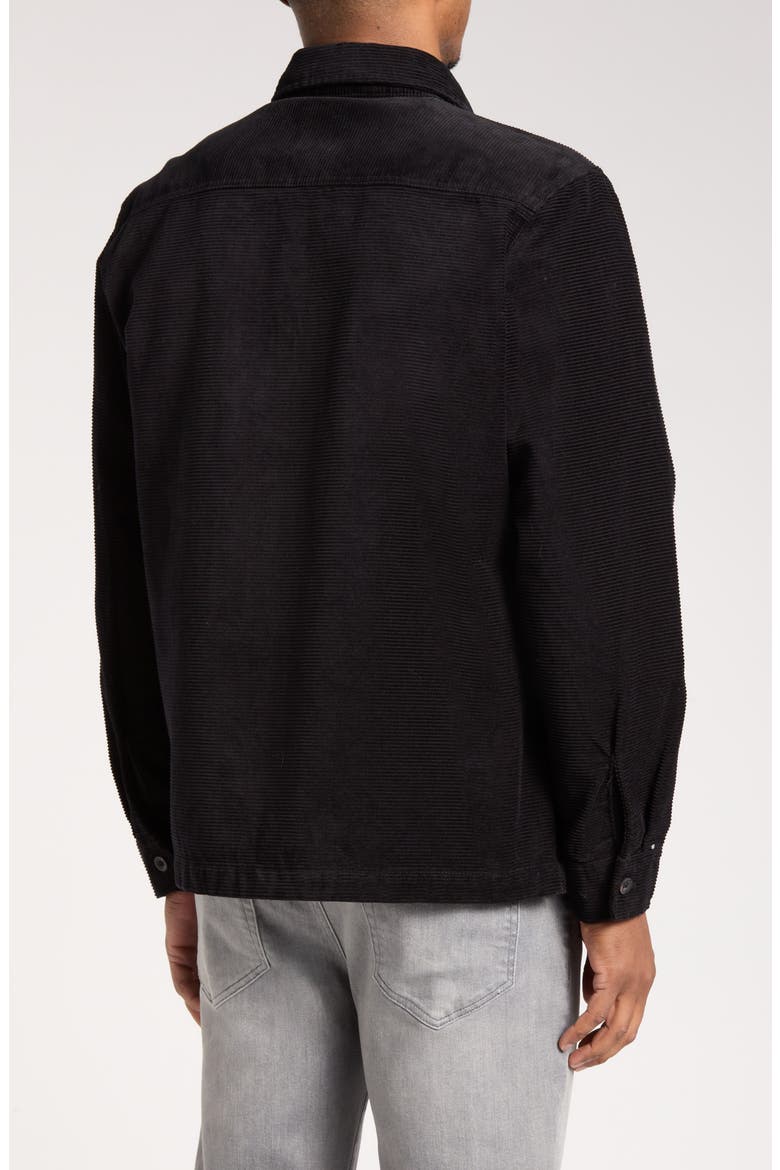 Corduroy Shirt Jacket, Alternate, color, BLACK