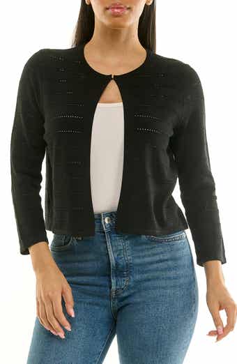 Nina Leonard Pointelle Stitch Bolero