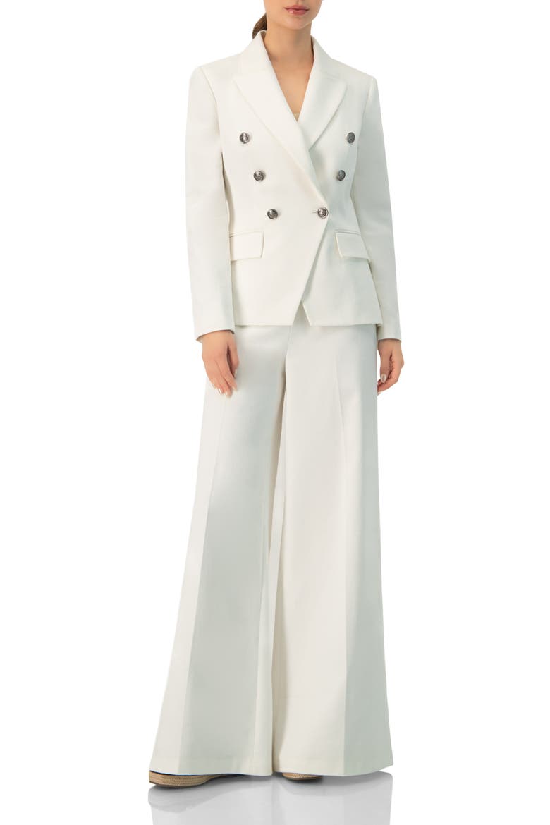 Wide-Leg Culotte Pants, Alternate, color, White
