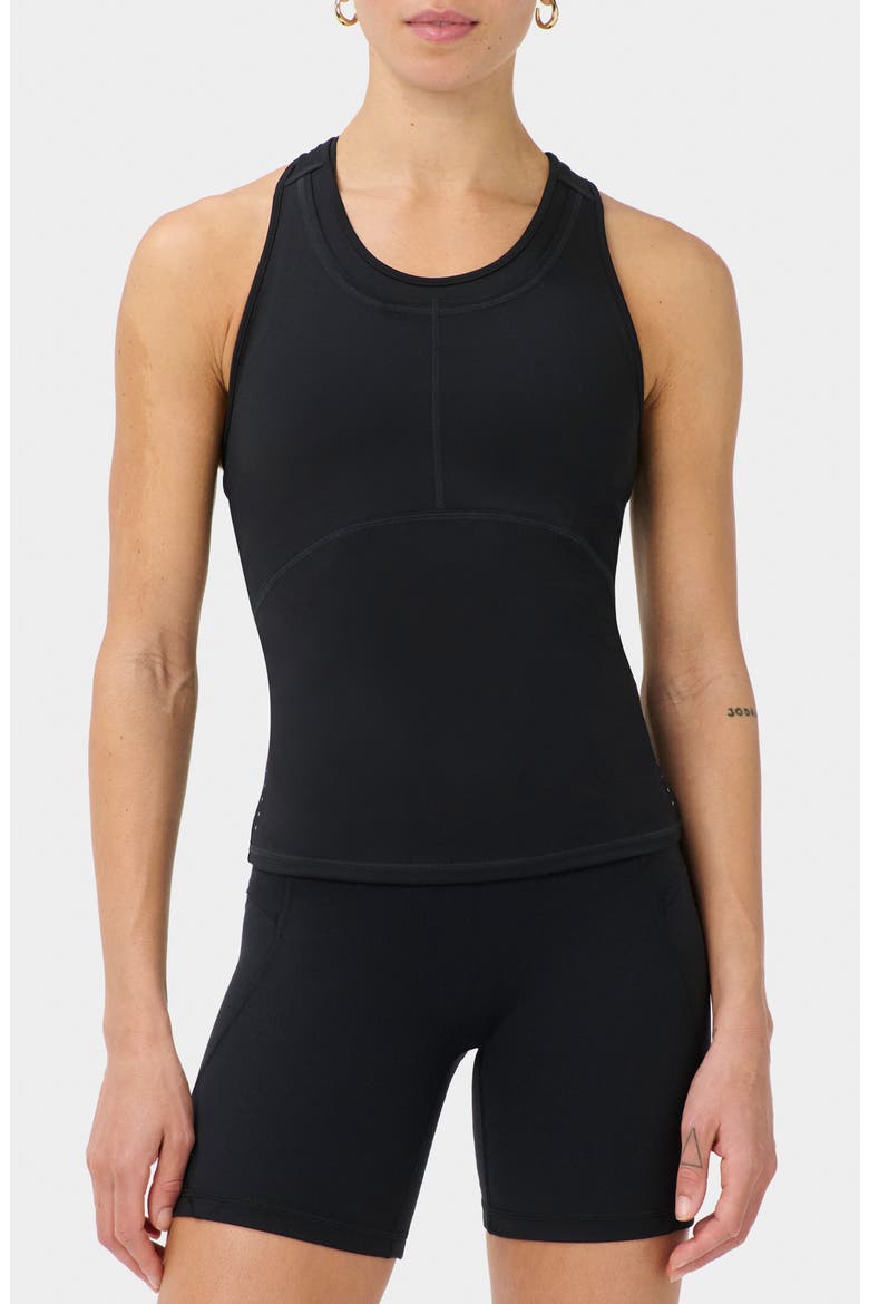 Runner's High Racerback Tank, Main, color, BLACK
