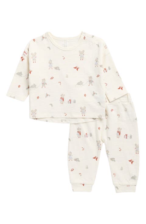 Holiday Mouse Long Sleeve Tee & Pants Set
