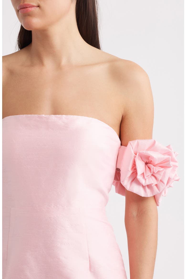 Azi Off the Shoulder Column Gown, Alternate, color, ROSESHADOW