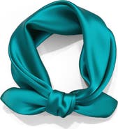 SILKSILKY Pure Silk Solid Color Square Scarf