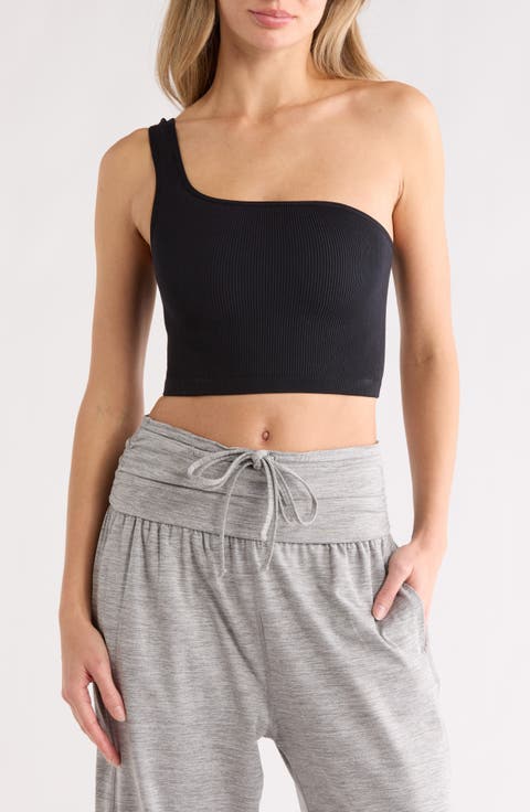 Free Throw One-Shoulder Bra