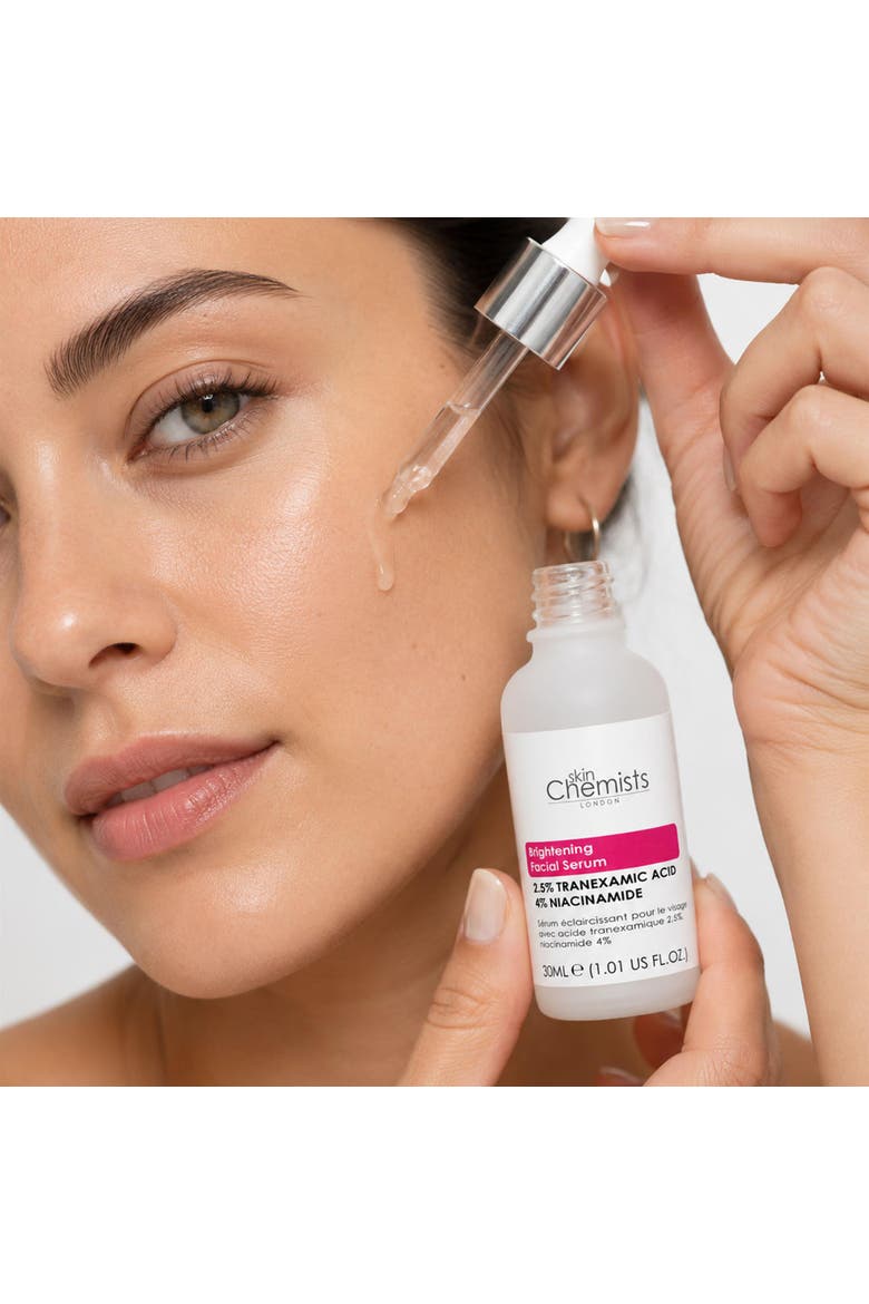 Brightening Tranexamic Acid 2.5%, Niacinamide 4% Facial Serum 30ml, Alternate, color, White