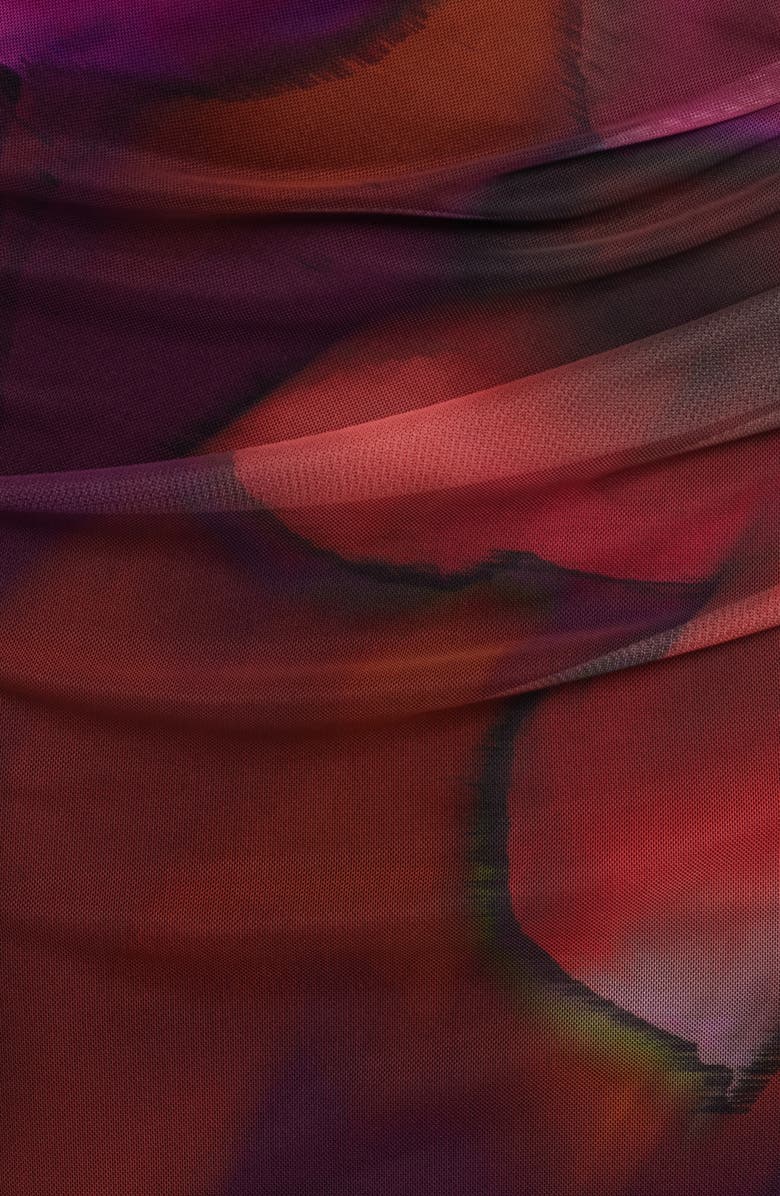 Black Halo Lazul Long Sleeve Maxi Dress, Alternate, color, Abstract Pasque Blossom