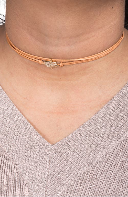 Saachi Pavé Crystal Hamsa Choker Necklace In Multi