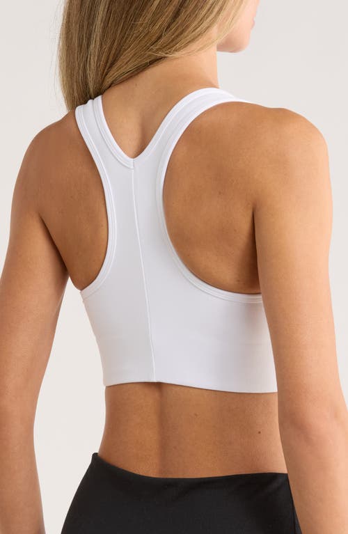 Beyond Yoga Space Dye Simplicity Sports Bra In White