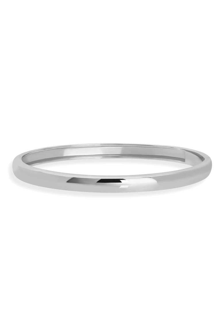 Tate Dome Bangle, Main, color, SILVER