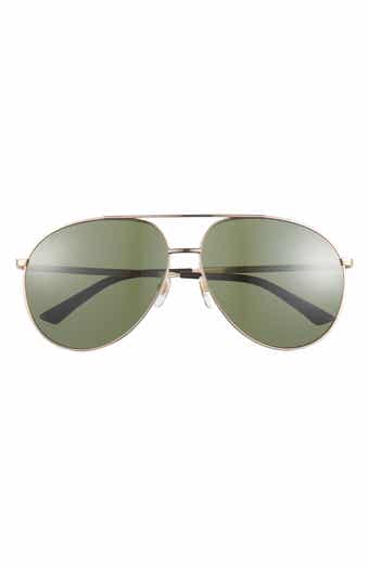 Gucci 64mm Oversize Aviator Sunglasses