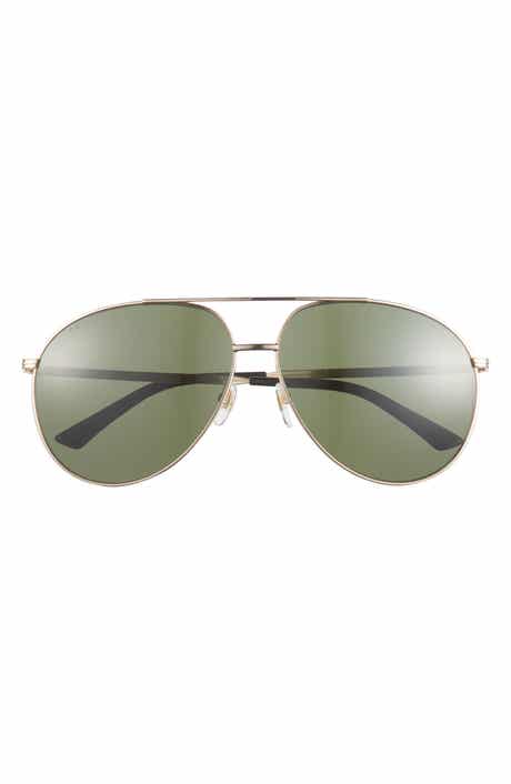Gucci 64mm Oversize Aviator Sunglasses