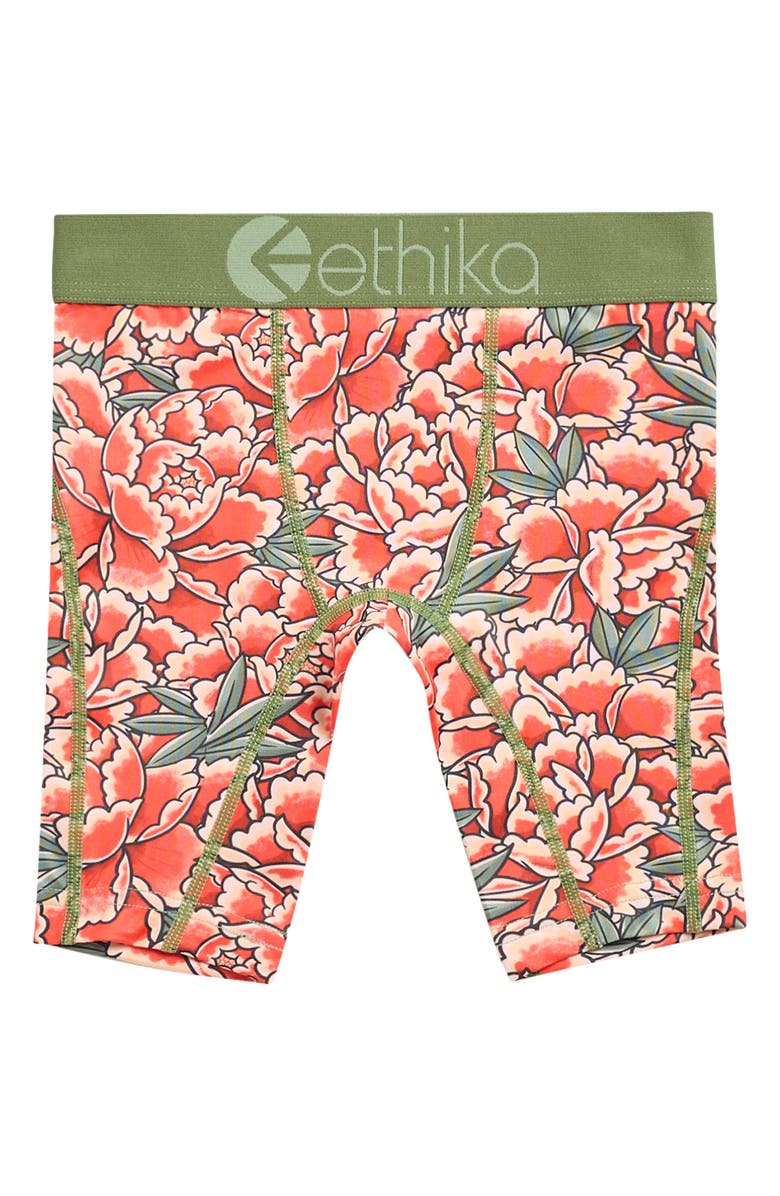 Ethika Kids' Shogun Peony Boxer Briefs, Main, color, Shogun Peony