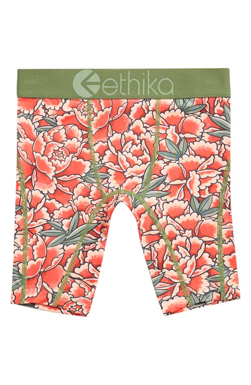 Ethika Kids' Shogun Peony Boxer Briefs In Multi
